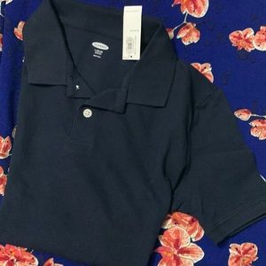 NWT Boys Old Navy Navy Uniform Polo 10-12 Stretch Short Sleeve